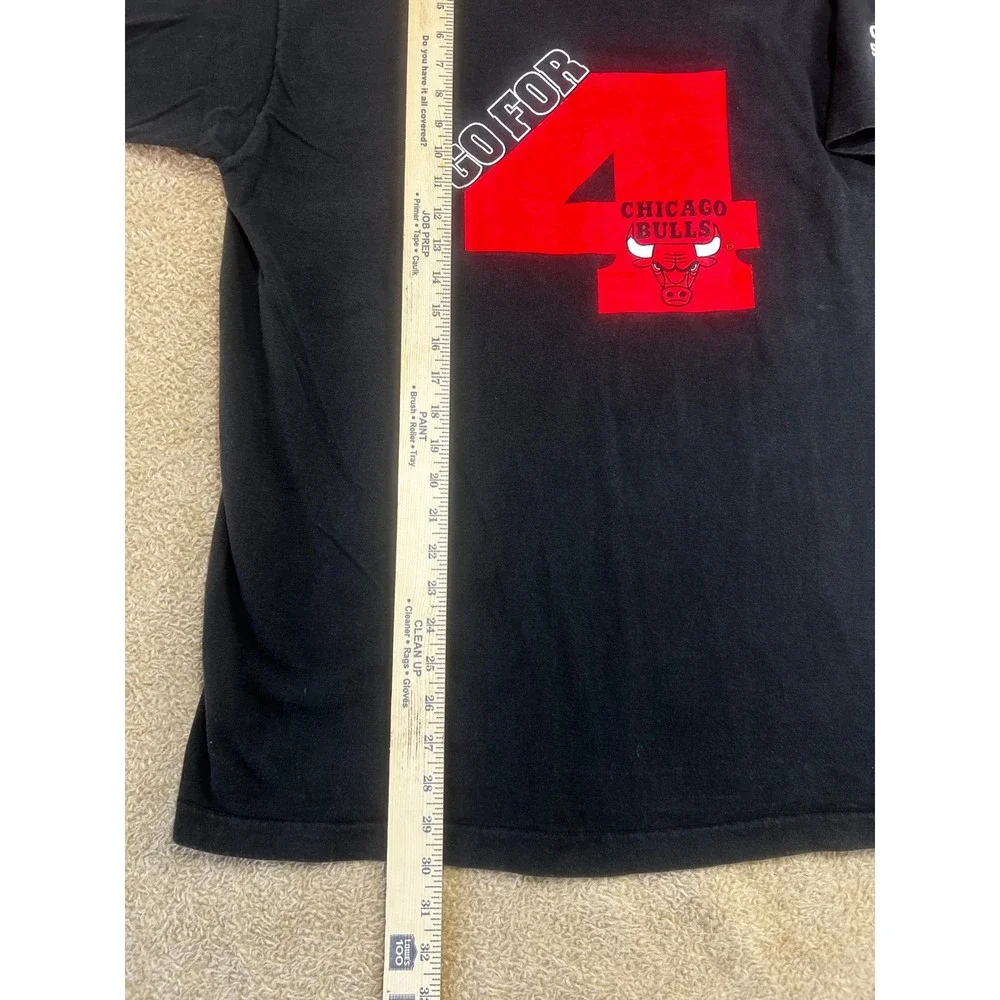 Vintage 1996 Chicago Bulls GO FOR 4 Tee Men XL‎ Fruit of the Loom Single Stitch